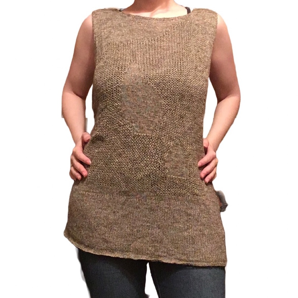 Layfayette 148 New York Thick Linen Sleeveless Top Size L